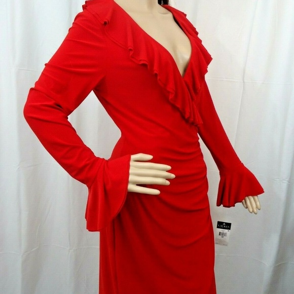 Lauren by Ralph Lauren Women's Ruffle-Trim Sheath - Picture 2 of 7